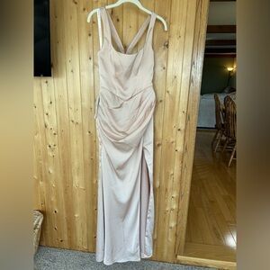 Azazie Mero Bridesmaid Dress Color English Rose Size A2